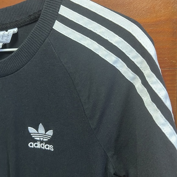 Adidas Black Long Bodycon Short Sleeve Dress - Picture 7 of 7